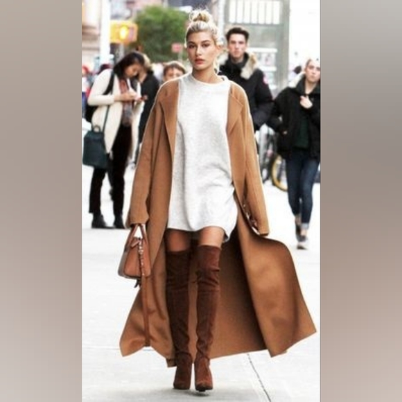 Christian Siriano Payless Dark Brown Faux Suede Thigh-high Boots Size 10Wide - Picture 12 of 14